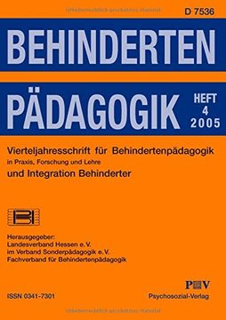 portada Behindertenpädagogik - Vierteljahresschrift für Behindertenpädagogik und Integration Behinderter in Praxis, Forschung und Lehre (German Edition)