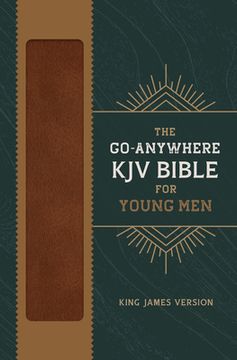 portada The Go-Anywhere KJV Bible for Young Men [Woodgrain Chestnut] (en Inglés)