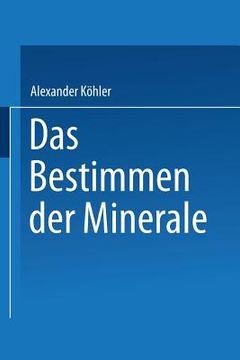 portada Das Bestimmen Der Minerale (en Alemán)