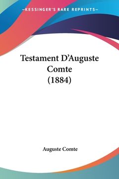 portada Testament D'Auguste Comte (1884) (in French)