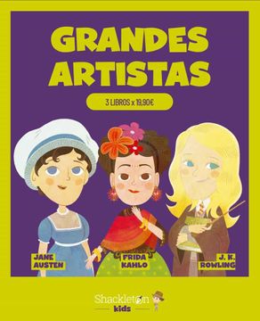 portada Pack Grandes Artistas (Contiene: Jane Austen; Frida Kahlo; Ja Ka Rowling)