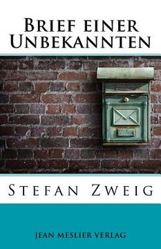 portada Brief einer Unbekannten (in German)