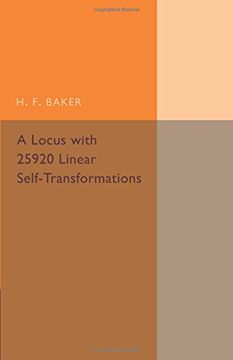 portada A Locus With 25920 Linear Self-Transformations (Cambridge Tracts in Mathematics) (en Inglés)
