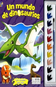 portada Libro de posters para pintar - un mundo de dinosaurios