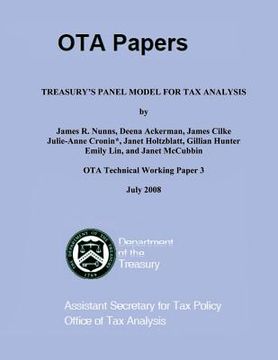 portada Treasury's Panel Model for Tax Analysis (en Inglés)