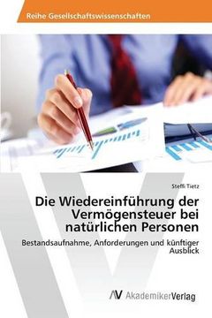 portada Die Wiedereinführung der Vermögensteuer bei natürlichen Personen (German Edition)