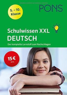 portada Pons Schulwissen xxl Deutsch 5. -10. Klasse: Der Komplette Lernstoff zum Nachschlagen (en Alemán)