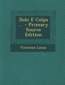 portada Dolo E Colpa ... (in Italian)