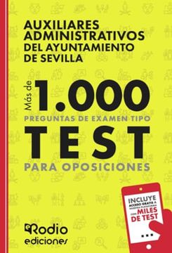 portada Auxiliares Administrativos del Ayuntamiento de Sevilla. Más de 1. 000 Preguntas de Examen Tipo Test Para Oposiciones