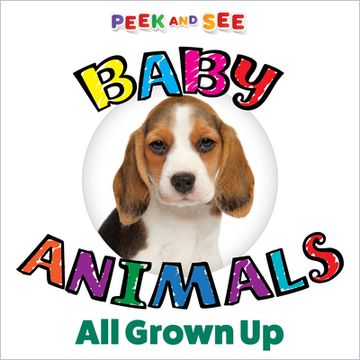 portada Peek and see Baby Animals all Grown up (Happy fox Books) Board Book for Babies Ages 1-3 - Sloths, Owls, Horses, Tigers, and More, Peek-A-Boo Elements, Safe Rounded Corners, and Easy Wipe-Clean Pages (en Inglés)