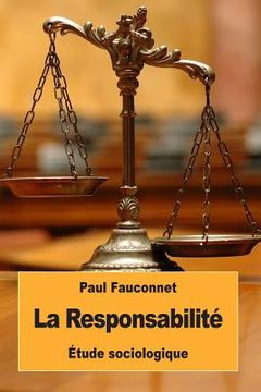 portada La Responsabilité: Étude sociologique (in French)