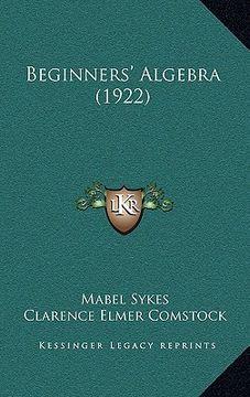portada beginners' algebra (1922) (in English)