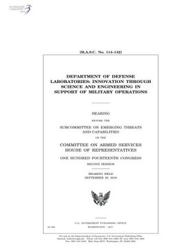 portada Department of Defense laboratories : innovation through science and engineering in support of military operations : hearing before the Subcommittee on ... of the Committee on Armed Services