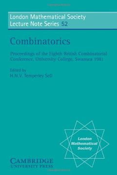 portada Combinatorics Paperback (London Mathematical Society Lecture Note Series) (en Inglés)