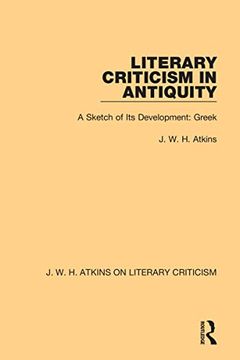 portada Literary Criticism in Antiquity (j. W. H. Atkins on Literary Criticism) (en Inglés)