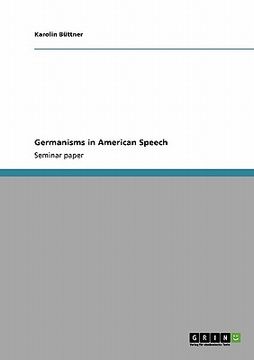 portada germanisms in american speech (en Inglés)