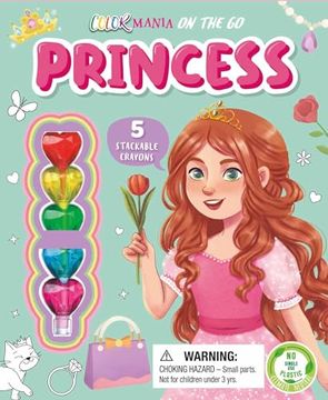 portada Princess Coloring: On-The-Go Coloring kit With Stackable Crayons (en Inglés)