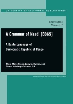 portada A Grammar of Nzadi [B865] (uc Publications in Linguistics) (in English)
