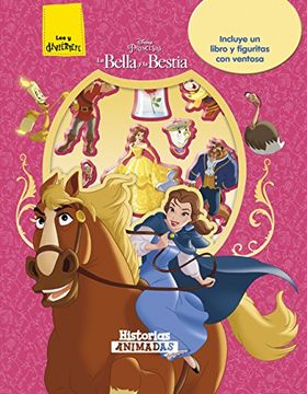 portada La Bella y la Bestia. Historias animadas: Incluye un libro y figuritas con ventosa (Disney. La Bella y la Bestia)