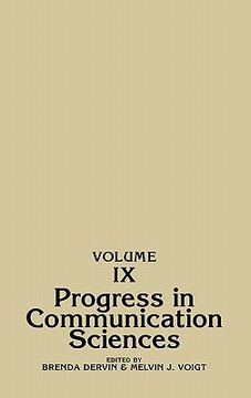 portada progress in communication sciences, volume 9 (en Inglés)