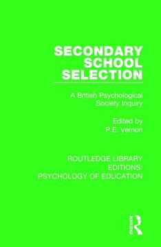 portada Secondary School Selection: A British Psychological Society Inquiry