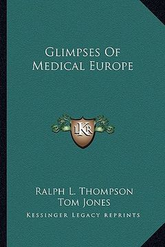 portada glimpses of medical europe (en Inglés)