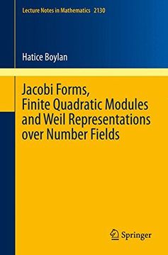 portada Jacobi Forms, Finite Quadratic Modules and Weil Representations Over Number Fields (Lecture Notes in Mathematics) (en Inglés)