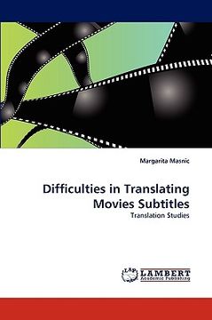 portada difficulties in translating movies subtitles (en Inglés)