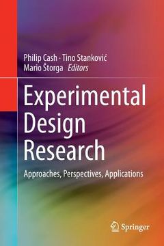portada Experimental Design Research: Approaches, Perspectives, Applications (en Inglés)