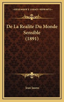 portada De La Realite Du Monde Sensible (1891) (en Francés)
