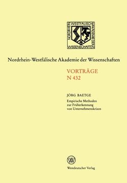 portada Empirische Methoden zur Früherkennung von Unternehmenskrisen (in German)