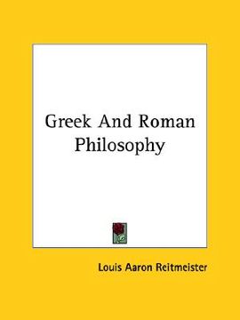 portada greek and roman philosophy (in English)