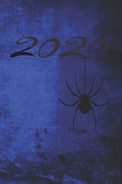 portada Grand Fantasy Designs: 2020 Kalligrafie Gothic Spinne blau - Monatsplaner 15,24 x 22,86 (en Alemán)