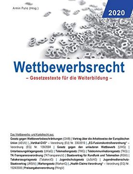 portada Wettbewerbsrecht 2020: Gesetzestexte für die Weiterbildung (in German)