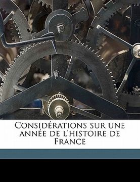 portada Considérations sur une année de l'histoire de France (in French)