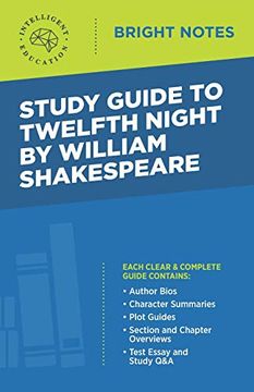 portada Study Guide to Twelfth Night by William Shakespeare (Bright Notes) (en Inglés)