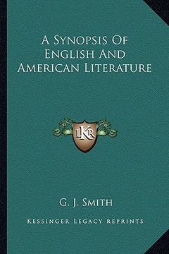 portada a synopsis of english and american literature (in English)