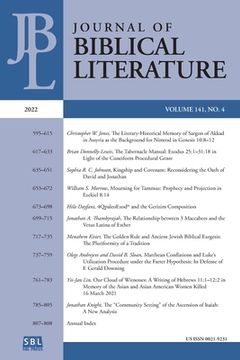 portada Journal of Biblical Literature 141.4 (2022) (in English)