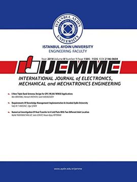portada International Journal of Electronics, Mechanical and Mechatronics Engineering (Ijemme) (Year: 2018 Volume 8 Number 1) (en Inglés)