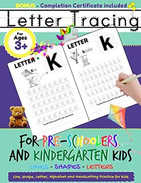 portada Letter Tracing for Pre-Schoolers and Kindergarten Kids: Alphabet Handwriting Practice for Kids 3 - 5 to Practice pen Control, Line Tracing, Letters, and Shapes: Abc Print Handwriting Book 