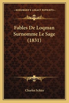 portada Fables De Loqman Surnomme Le Sage (1831) (en Francés)