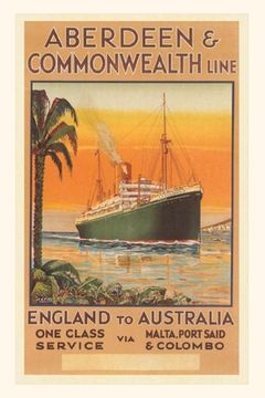 portada Vintage Journal Ocean Liner Travel Poster (en Inglés)