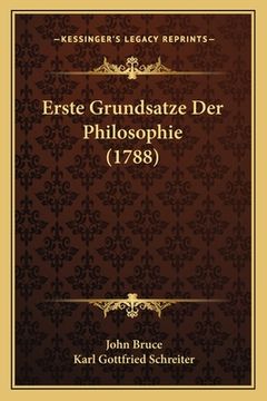 portada Erste Grundsatze Der Philosophie (1788) (en Alemán)