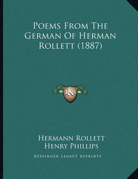 portada poems from the german of herman rollett (1887) (en Inglés)