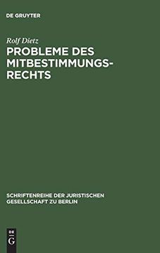 portada Probleme des Mitbestimmungsrechts (en Alemán)