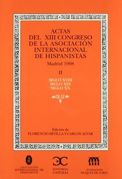 portada Actas del XIII Congreso de la Asociación Internacional de Hispanistas. II .