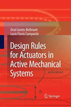 portada Design Rules for Actuators in Active Mechanical Systems (en Inglés)