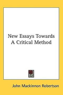 portada new essays towards a critical method (en Inglés)