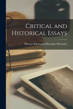 portada Critical and Historical Essays