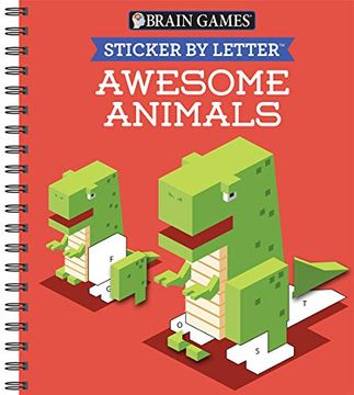 portada Brain Games - Sticker by Letter: Awesome Animals (Sticker Puzzles - Kids Activity Book) (in English)